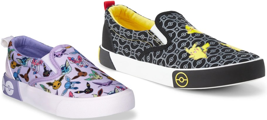 Two Pokemon slip-on sneakers
