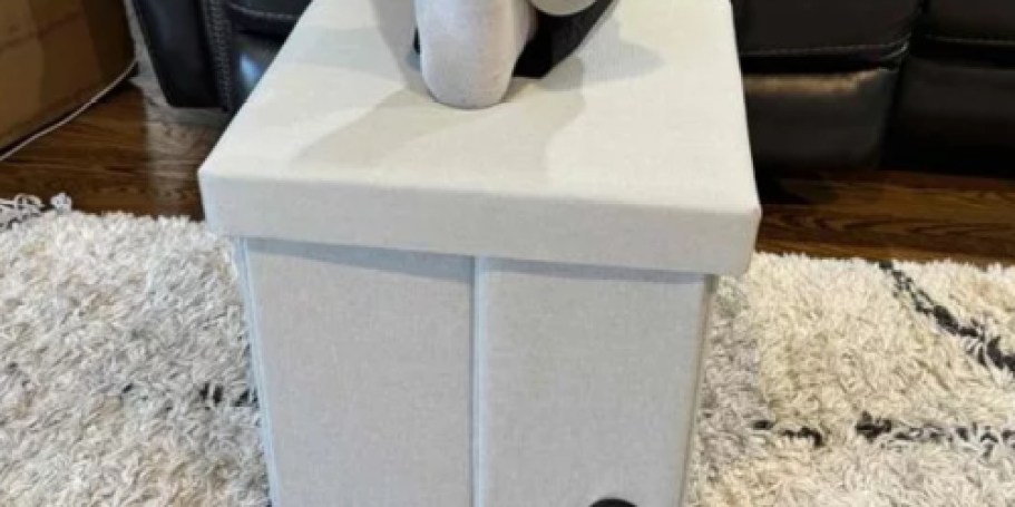 Collapsible Storage Ottoman Just $10 on Target.com (Reg. $20) | Great for Dorm Rooms