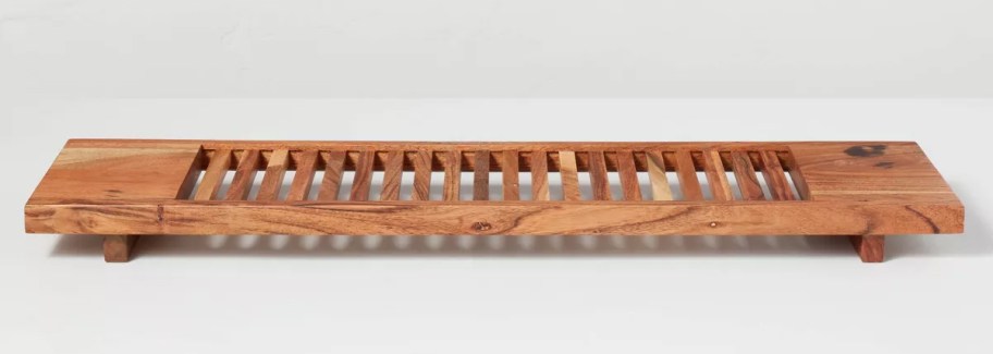 Hearth & Hand Slatted Wood Bathtub Tray