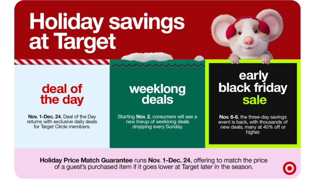 Holiday savings at target