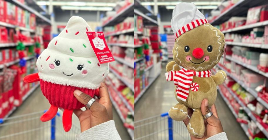 Holiday Time Cupcake & Gingerbread Man Plush