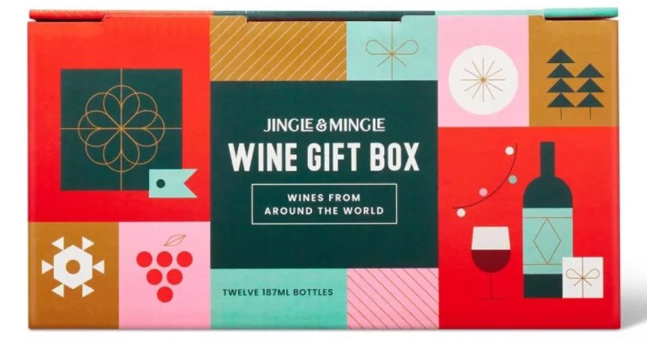 Jingle & Mingle Wine Gift Box stock image