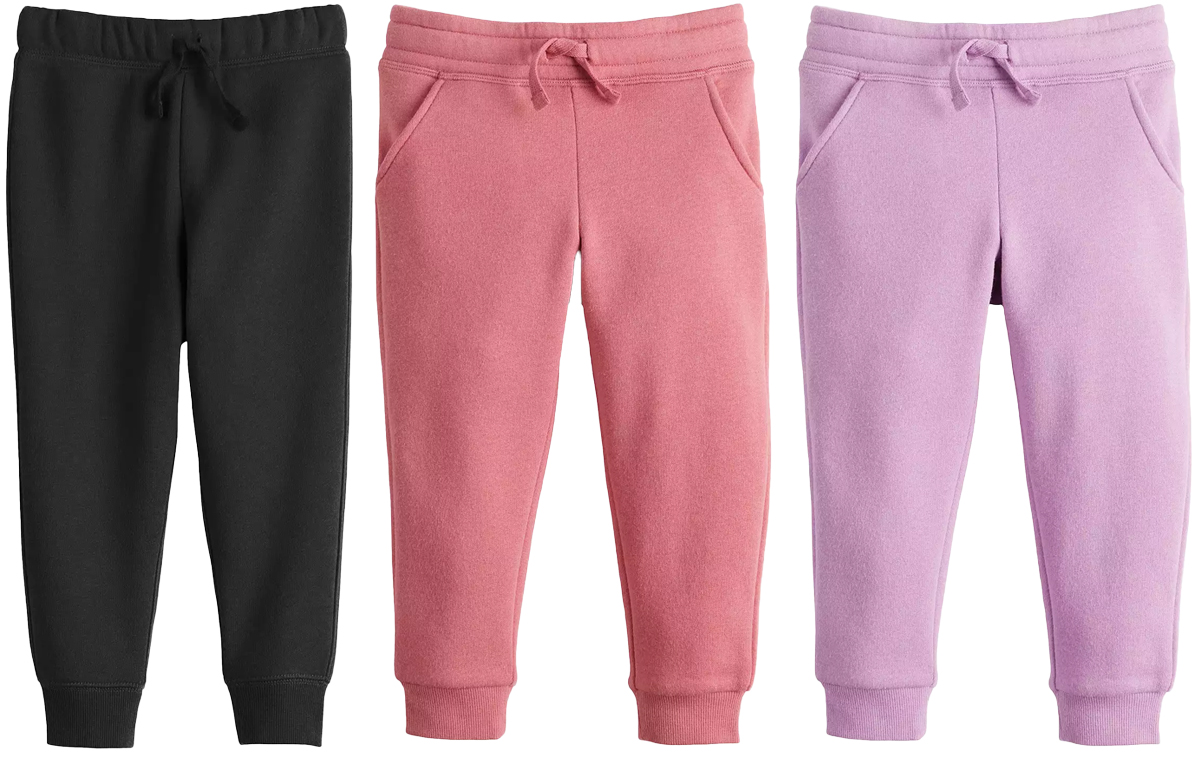 New popular Jumping Beans Girl size 8 cozy fleece kids' joggers Bundle