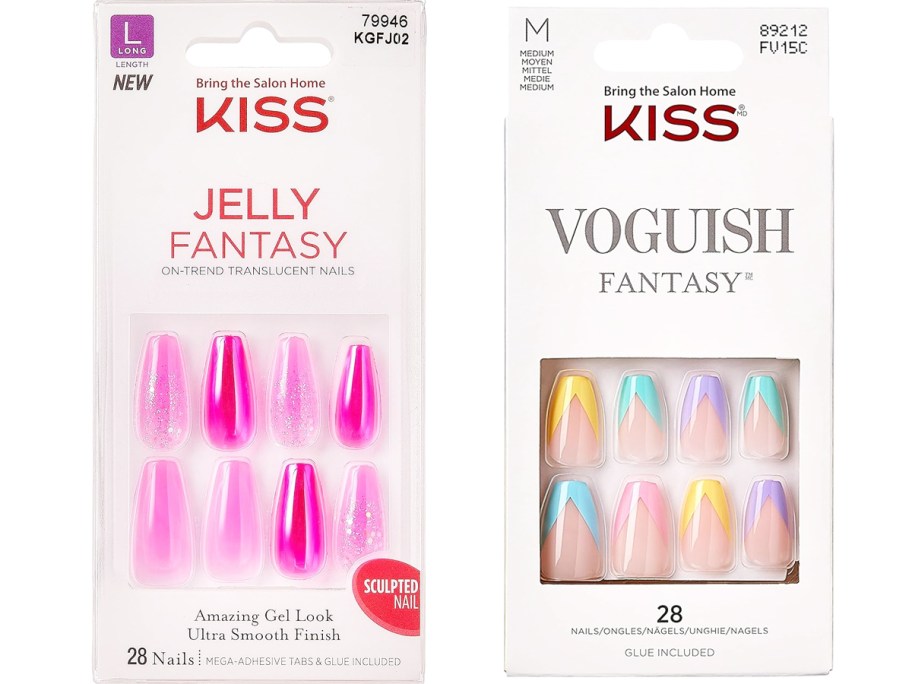 two boxes of KISS Press-On Nails