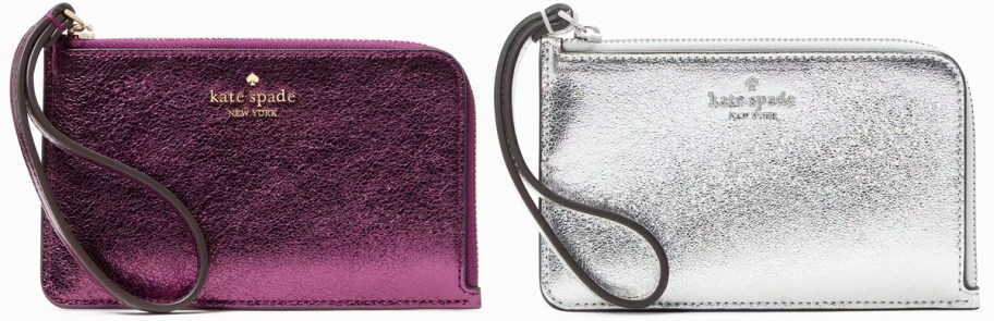 purple and silver metallic wristlets