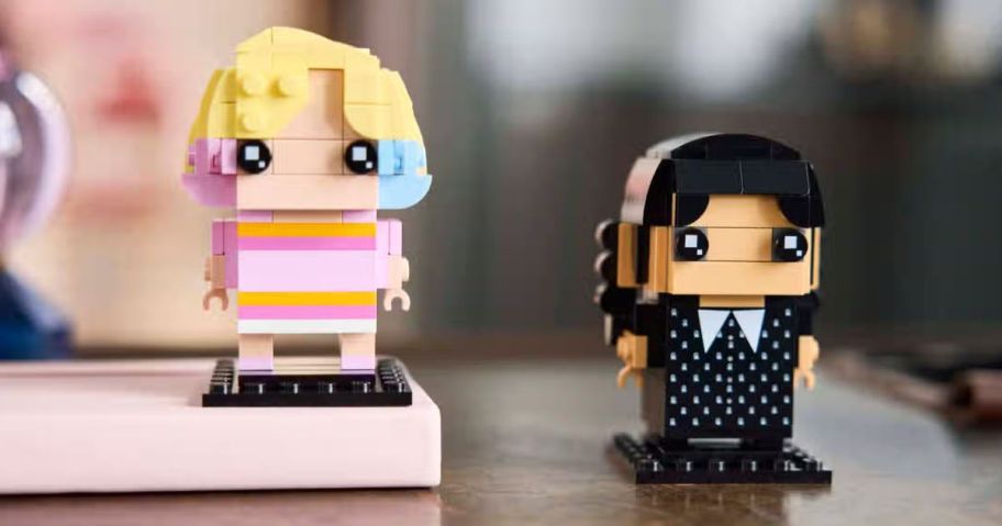 LEGO Wednesday & Enid Brickheads