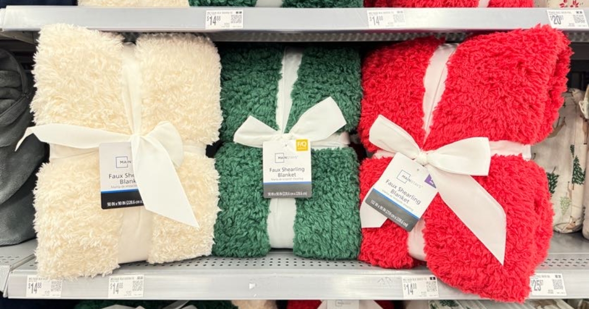 Huge Mainstays Faux Shearling Blanket Just $14.88 on Walmart.com