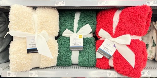 Huge Mainstays Faux Shearling Blankets Just $14.88 on Walmart.com