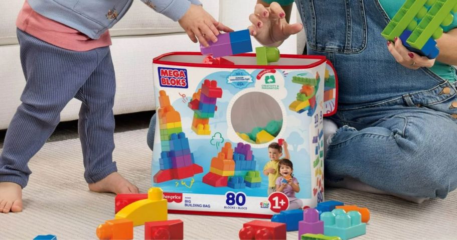 Mega Bloks 80-Block Building Bag Only $11.47 w/ Walmart Cash