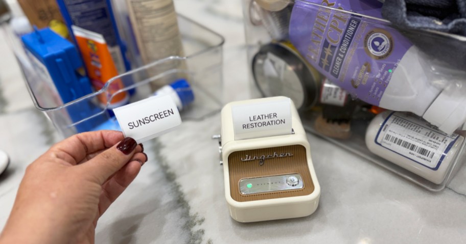 printing out labels on a wireless label printer