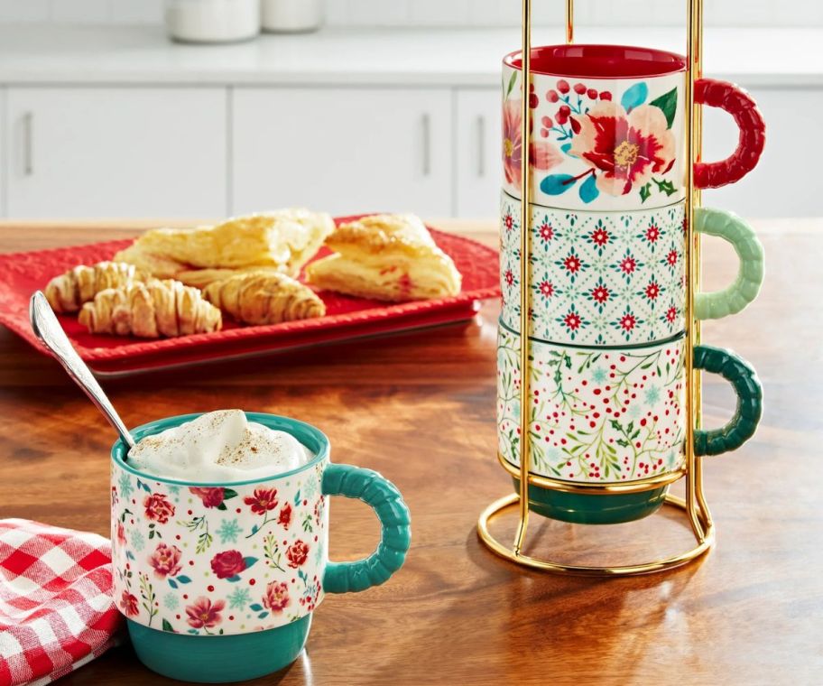 Pioneer Women Stacking Mugs