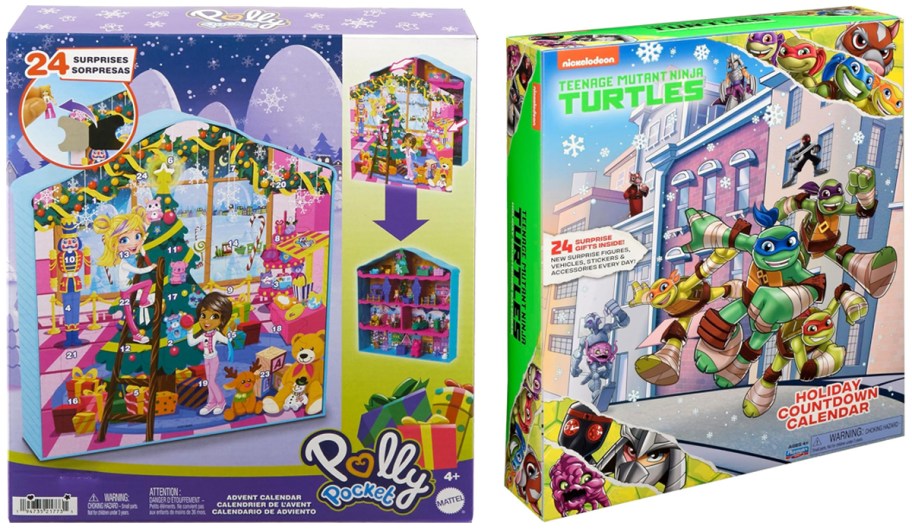 Polly Pocket and Teenage Mutant Ninja Turtles Advent Calendars