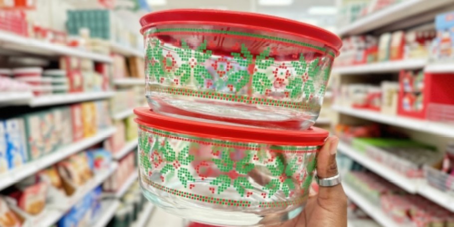 Christmas Sweater Pyrex Glass Food Storage Container Just $7.99 at Target!