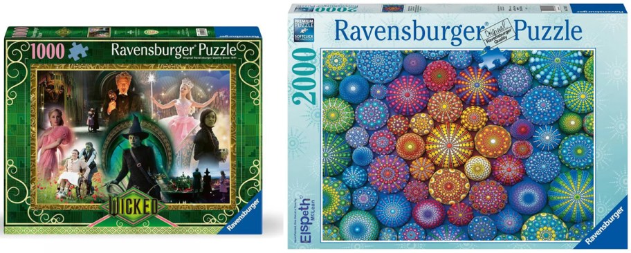 Ravensburger AT Wicked Movie Jigsaw Puzzle and Radiating Rainbow Mandalas Jigsaw Puzzle