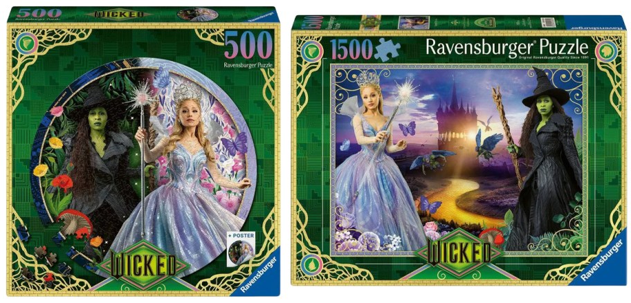 Ravensburger Wicked- True Friendship 500-Piece Jigsaw Puzzle, Ravensburger Wicked Friends to the End 1,500-Piece Jigsaw Puzzle