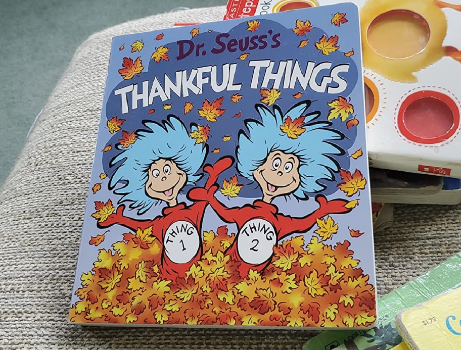 A customer image of dr. seuss's thankful things, a thanksgiving childrens book