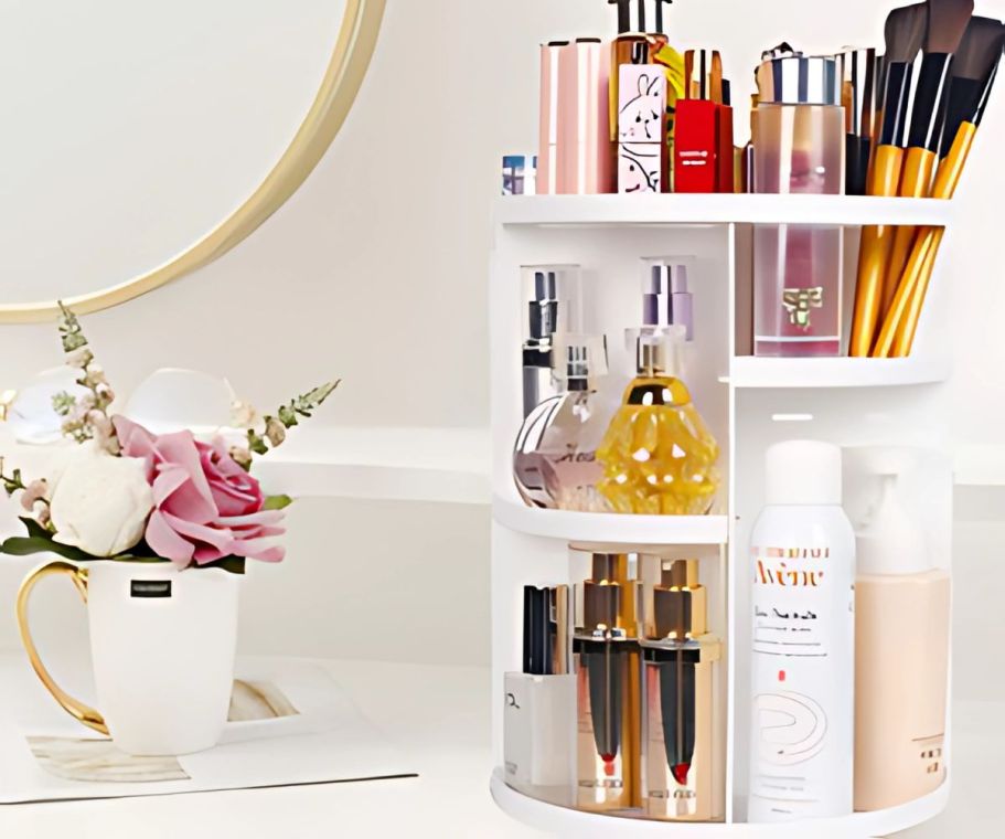 Rotating Makeup Organizer Only $9.49 on Amazon | OVER 25K Perfect Reviews