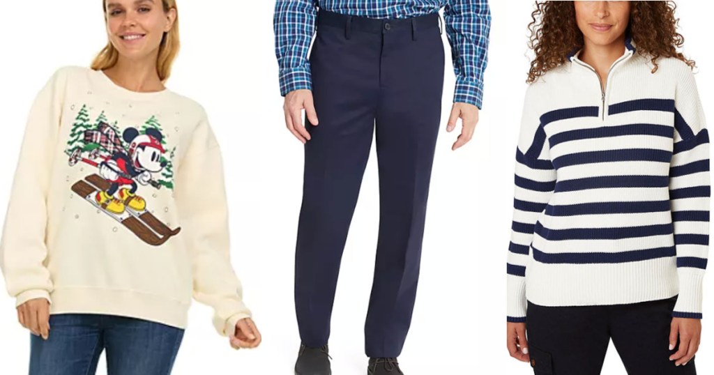 Women and men wearing Sam's Club clothing