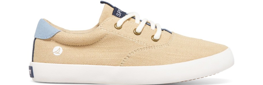 tan sperry kids sneaker