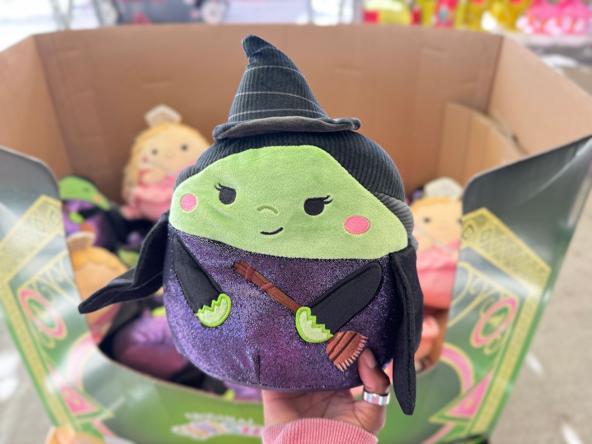 Set Squishmallows Originali Wicked &ndash; Glinda, Elphaba, Tin Man E Leone 6,5 Pollici