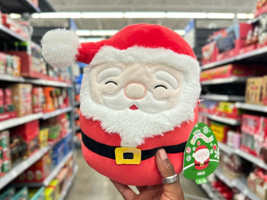 Squishmallows 8" Santa in hand in store