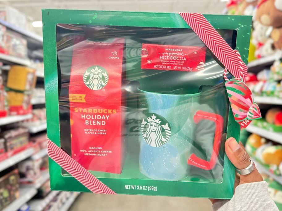 Starbucks Mug Box Set in hand in store