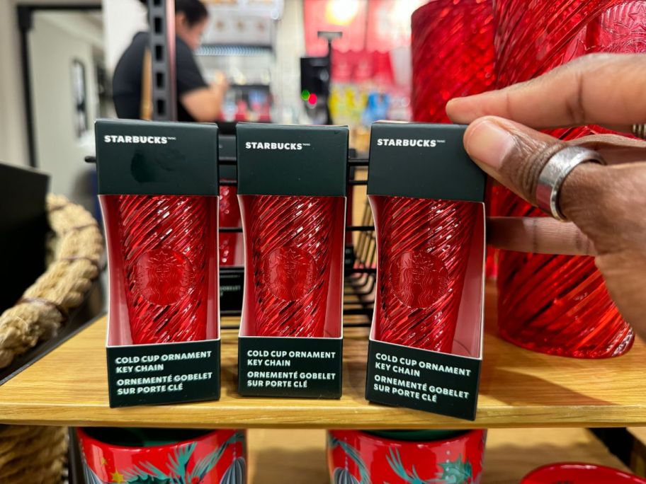 Starbucks Red Studded Cold Cup Ornaments