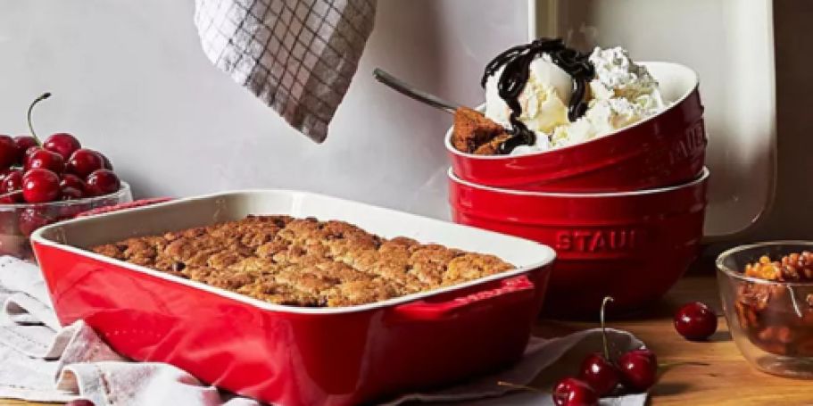 WOW! Staub Ceramic 4-Piece Bakeware Set Just $39.68 on SamsClub.com – Perfect for Holiday Baking!