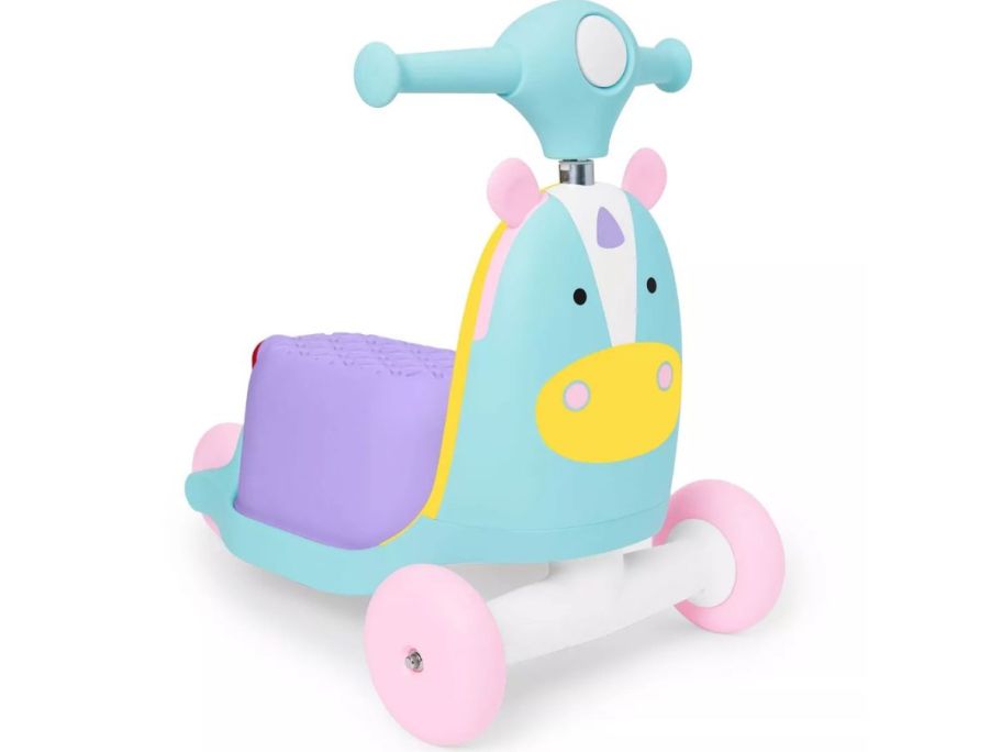 Skip Hop Kids' 3-in-1 Ride On Scooter & Wagon Toy