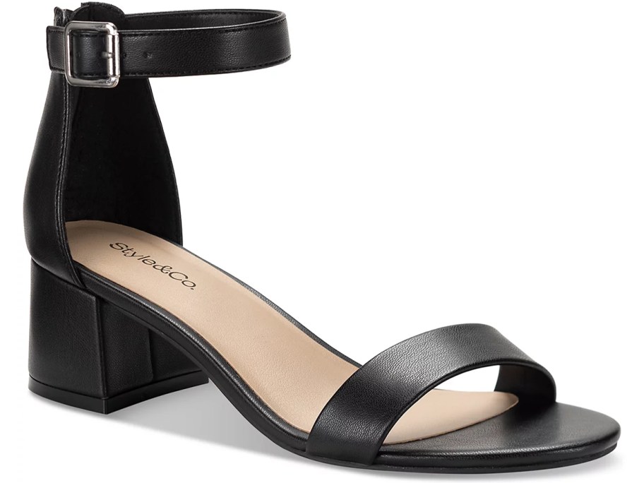 Style & Co Women's Janiee Ankle-Strap Block-Heel Sandals