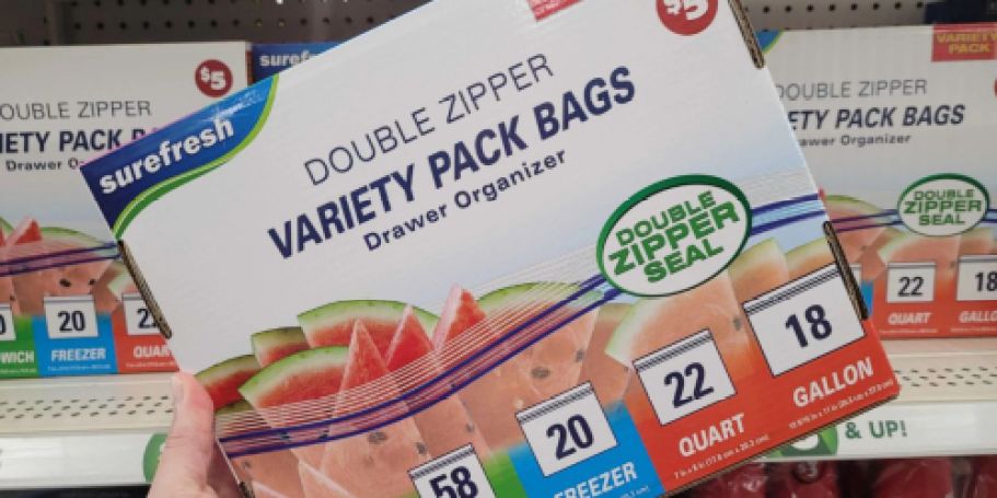 Double Zipper Bags 168-Count Variety Pack Just $5 at Dollar Tree