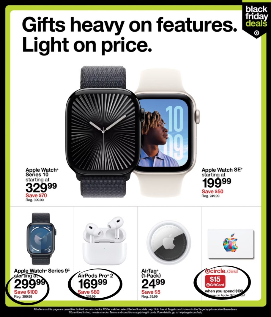 page from Target ad