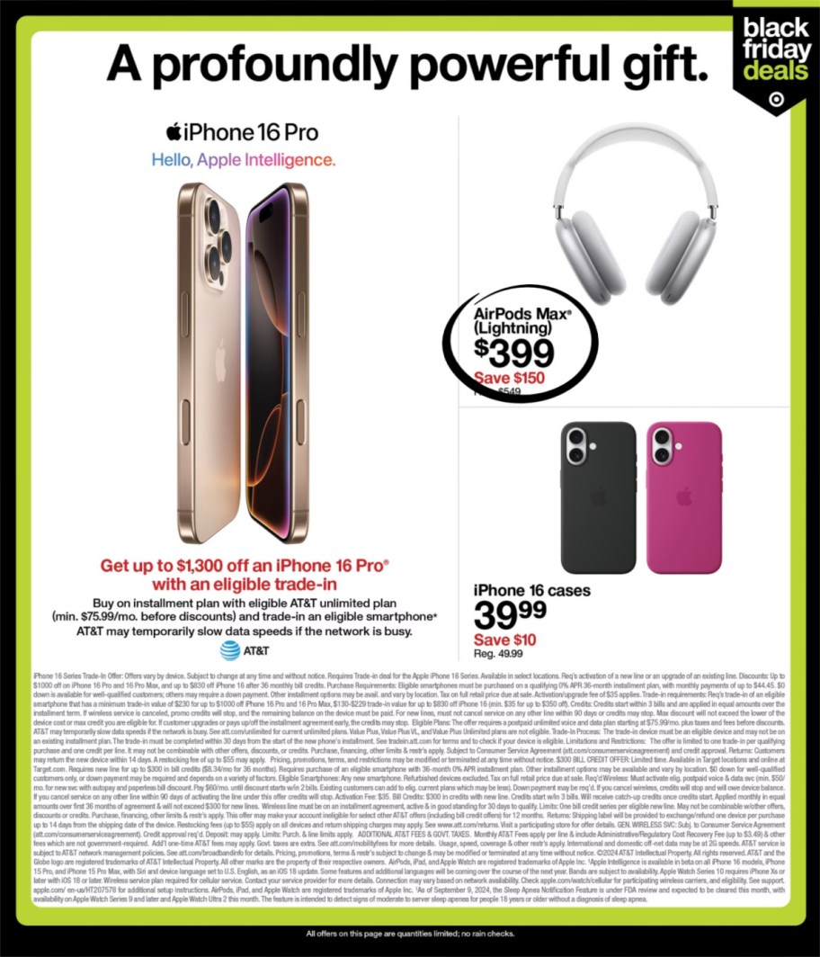 page from Target ad