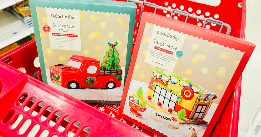 Target Gingerbread House Kits in cart