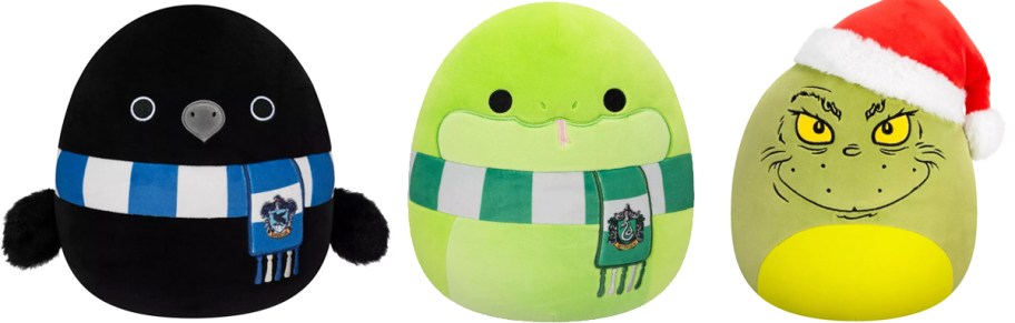 Harry Potter and Grinch Squishmallows