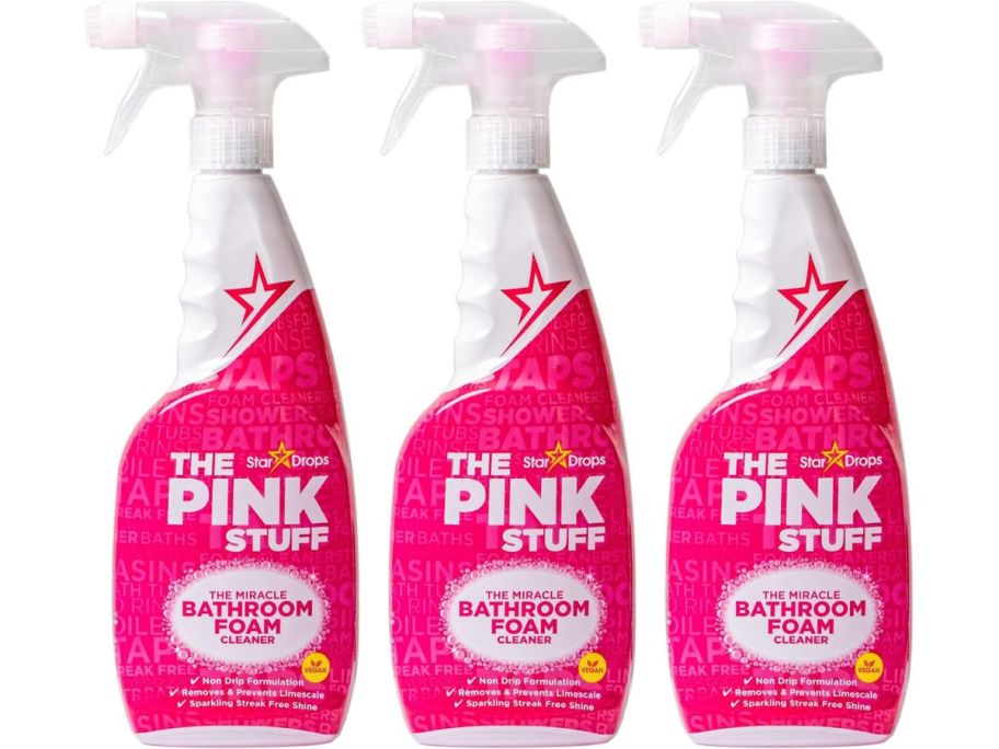 The Pink Stuff Bathroom Foam 3-Pack stock image