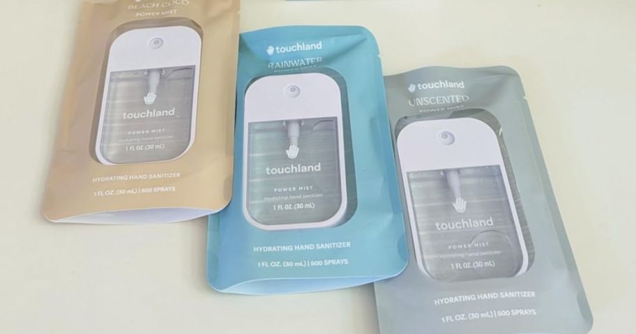 3 Touchland Dye-Free Hand Sanitizers