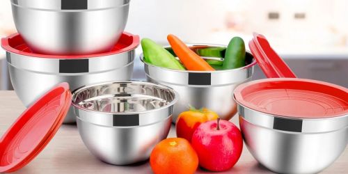 Stainless Steel Nesting Bowls w/ Lids Set Only $17.99 on Walmart.com (Regularly $70)