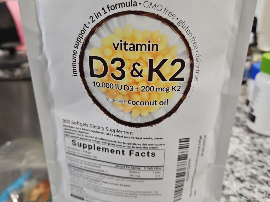 *Viral* Vitamin D3 & K2 Softgels Just $27.95 Shipped on Amazon | 300-Day Supply!