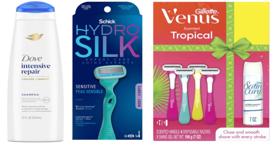 shampoo and shaving products