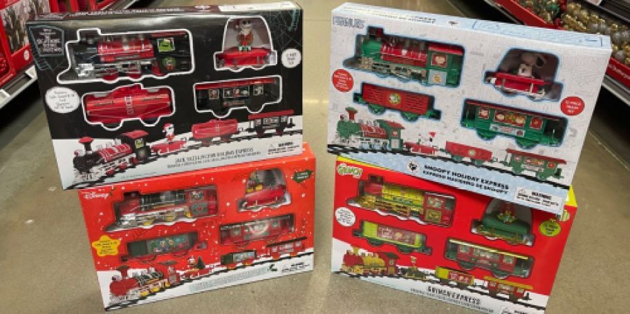 Disney & Grinch Battery-Operated Christmas Train Sets Just $19.96 at Walmart