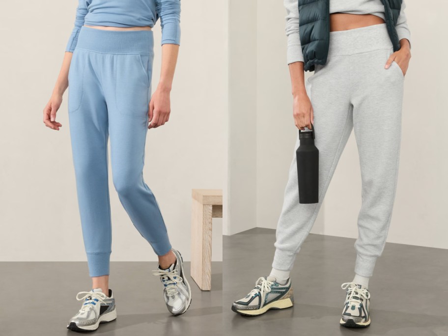 light blue and grey joggers