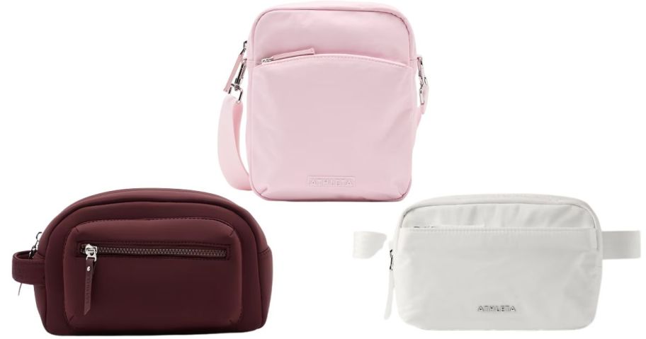 three athleta bags