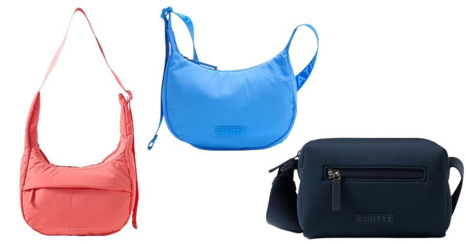 three athleta bags