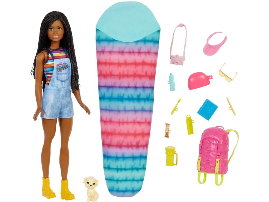 barbie with sleeping bag and accessories