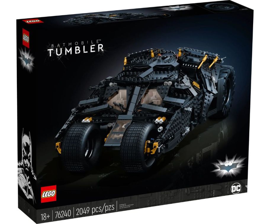 LEGO batmobile tumbler box stock image