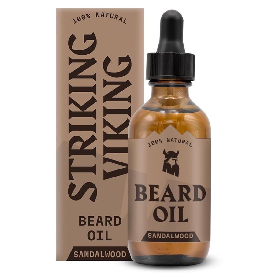 bottle of striking viking beard oil