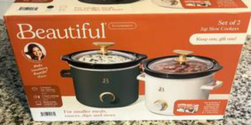 Hurry! Beautiful by Drew Barrymore Mini Slow Cooker 2-Pack Restocked on Walmart.com – ONLY $15!