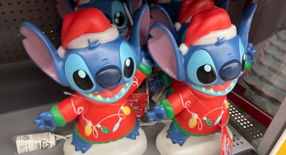 lilo & stitch blow mold on display at the store