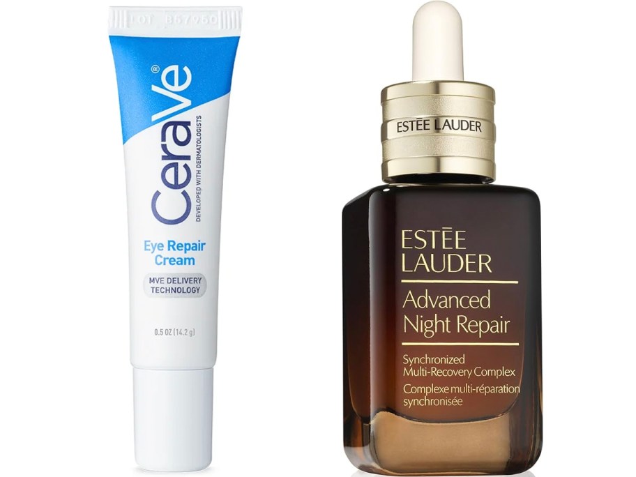 cerave and estee lauder night repair 